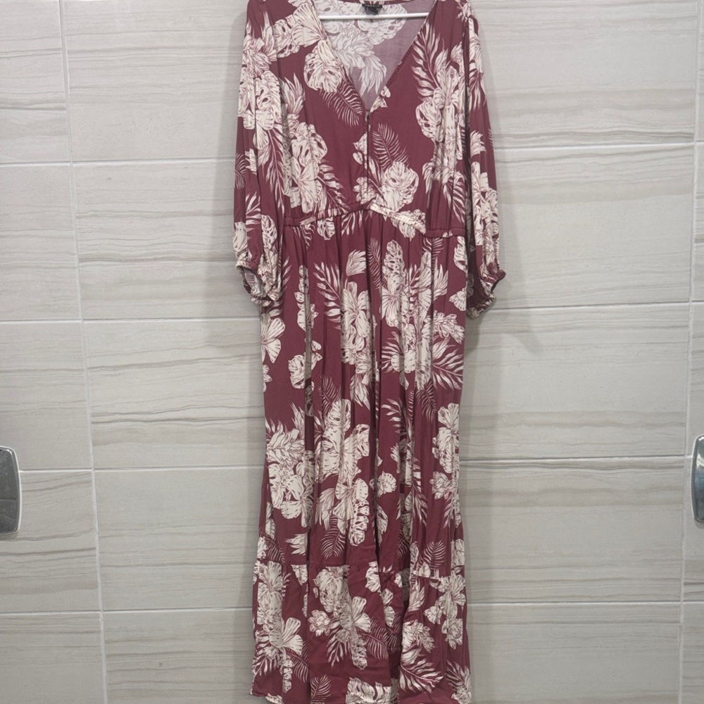 Torrid Floral Long Sleeve Dress